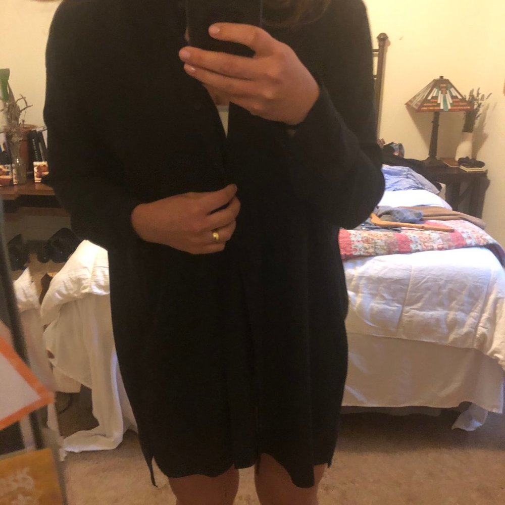 Black COS shirt dress, instant classic